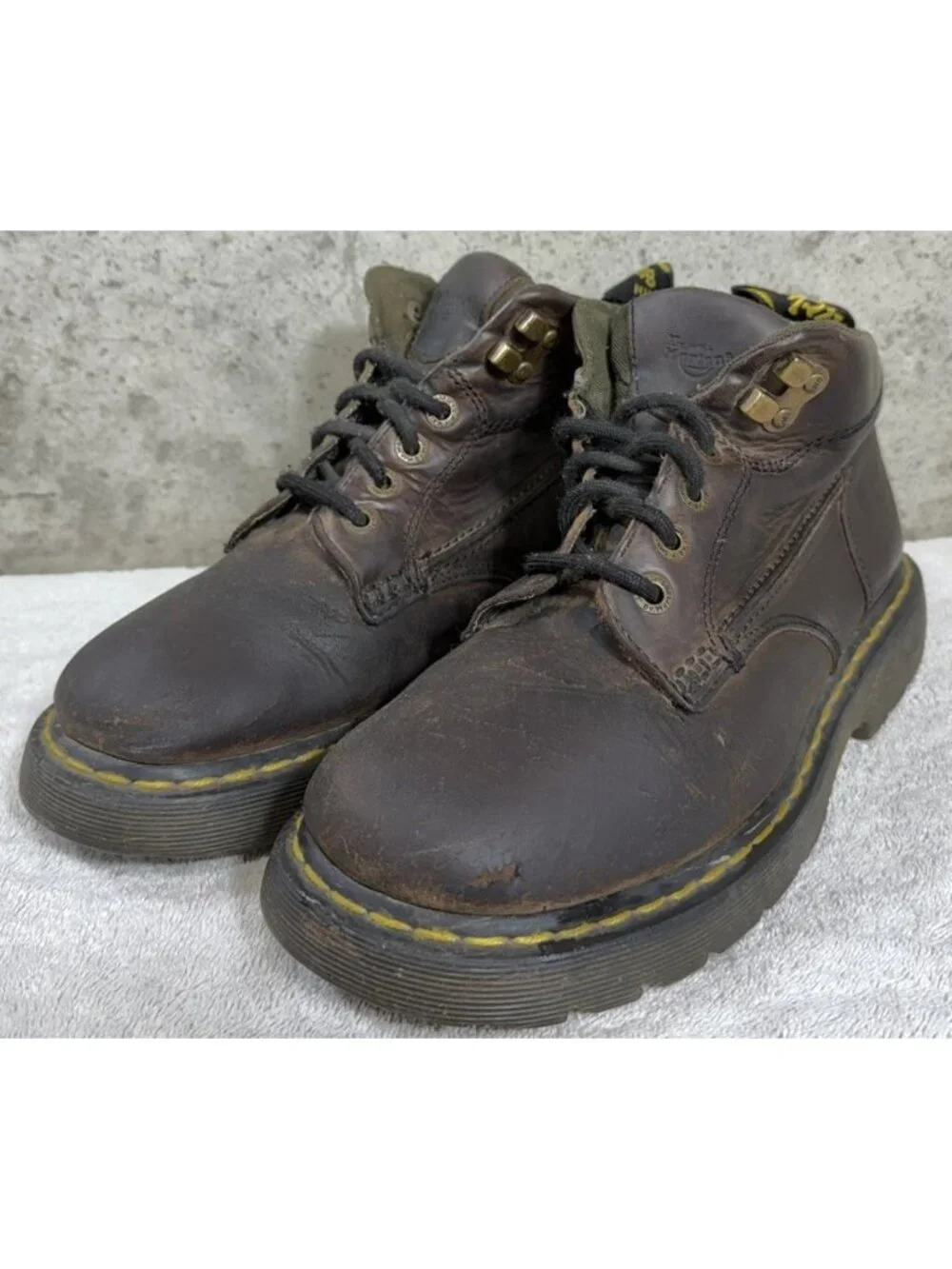 Dr. Martens Brown Leather Chukka Y2K Grunge Ankle Boots Men's US 10 Lace Up 8A19